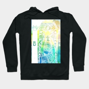 Soft Watercolour Tarot Print - The High Priestess Hoodie